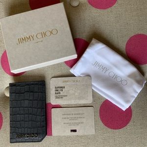 NIB Jimmy Choo Slate Clifford/s Bifold Wallet
